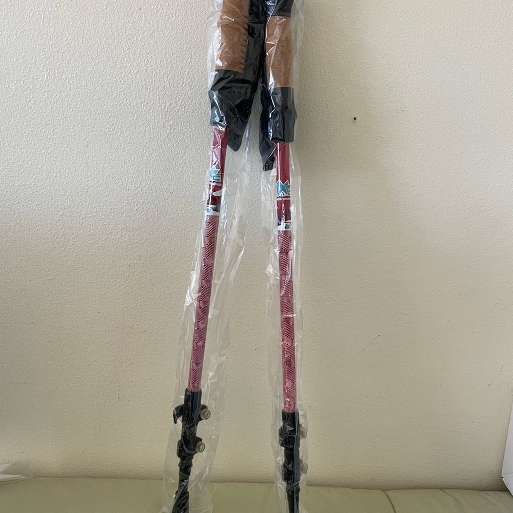 Adjustable Trekking Poles in Rose Pink